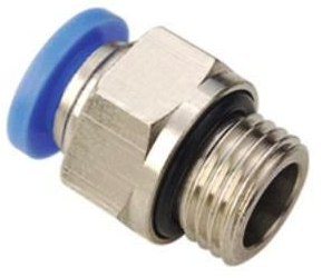 Złączka prosta, gwint zew. M5, wtyk 4x2mm