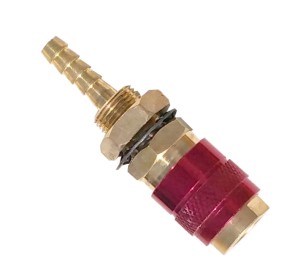 Szybkozłącze pneumatyczne typ 21 - króciec wąż 6mm (czerwona)