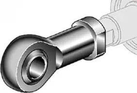 Końcówka prosta z przegubem kulowym M16x1,5 do siłownika D50-63, ISO15552/6431 SNS/050-063