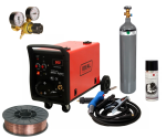 Zestaw: Półautomat TECNOMIG 250-2 MMA + Butla + Reduktor + Drut + Antyodprysk